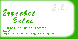 erzsebet beles business card